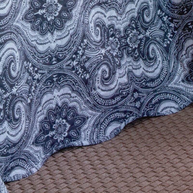 Kit 1 Cobre-leito Casal Bouti Microfibra Ultrasonic Estampada 2,20 x 2,40 m + 2 Porta-travesseiros - Liane