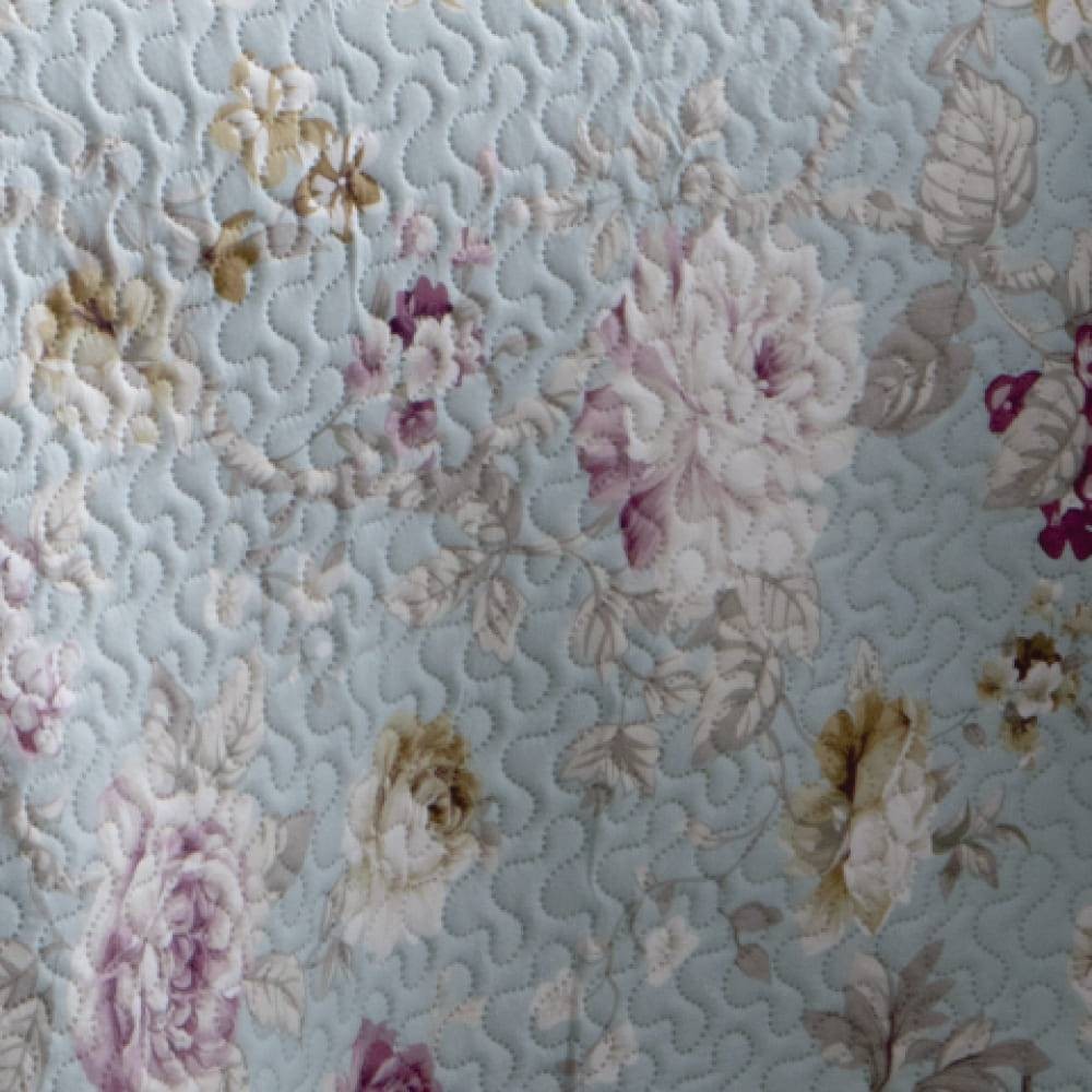 Kit  Cobre-leito Casal Bouti Microfibra Ultrasonic Estampada 2,20 x 2,40 m + 2 Porta-travesseiros - Eleonor