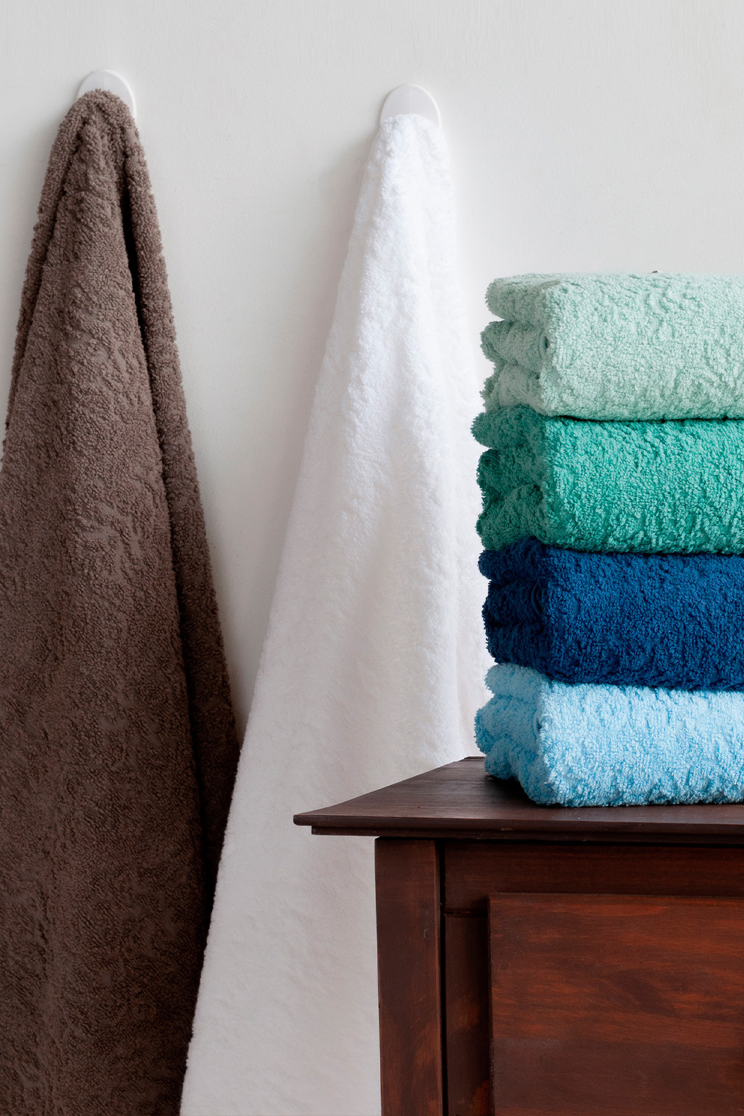 Jogo De Toalhas Banho Fio Penteado Splendore 4 Peças - Marinho e Chumbo