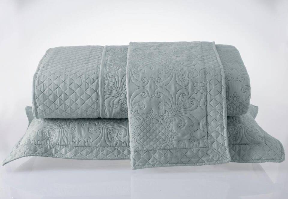 Kit 1 Colcha King Provence Microfibra Matelacê Ultrasonic + 2 Porta-Travesseiros 2,60 x 2,80m - Cana