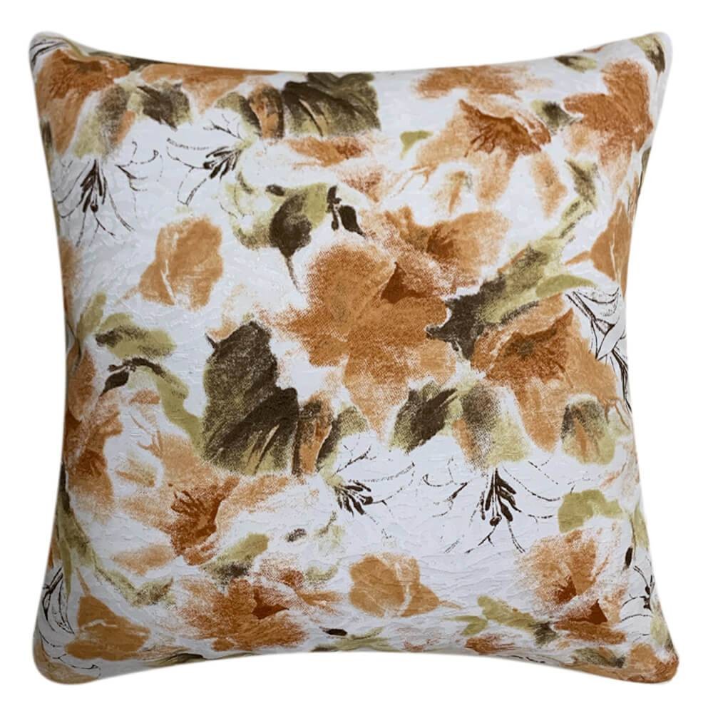 Capa de Almofada Flor Laranja 45cm x 45cm Capa de Almofada Flor Laranja 45cm x 45cm