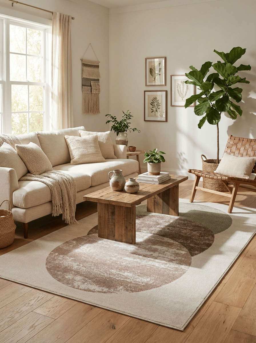 Tapete para Sala Fantasy Organico Circles 140x200