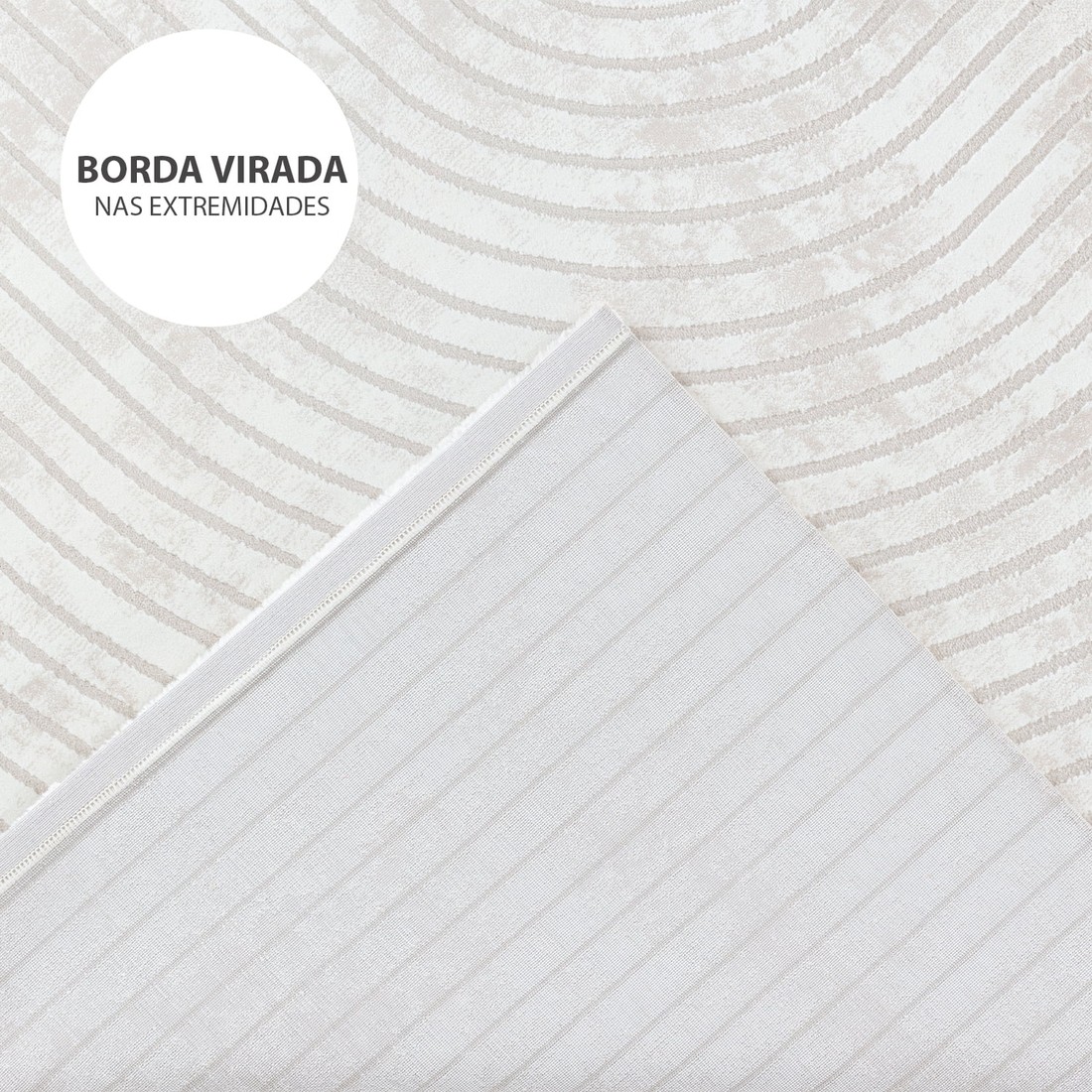 Tapete de Sala Turco Sofistic Saturn Organico - Off White 200x250 Tapete de Sala Turco Sofistic Saturn Organico - Off White 200x250
