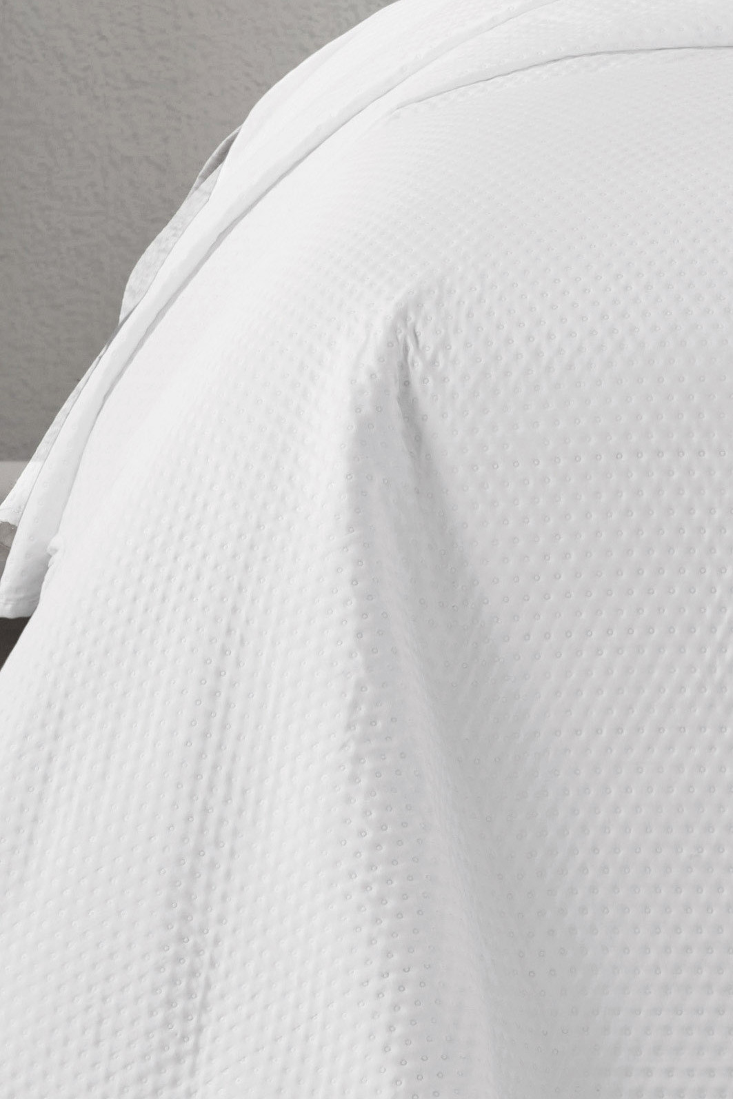 Kit Cobre leito Colcha Solteiro 2 Peças Bouti Microfibra Dots - Branco Kit Cobre leito Colcha Solteiro 2 Peças Bouti Microfibra Dots - Branco