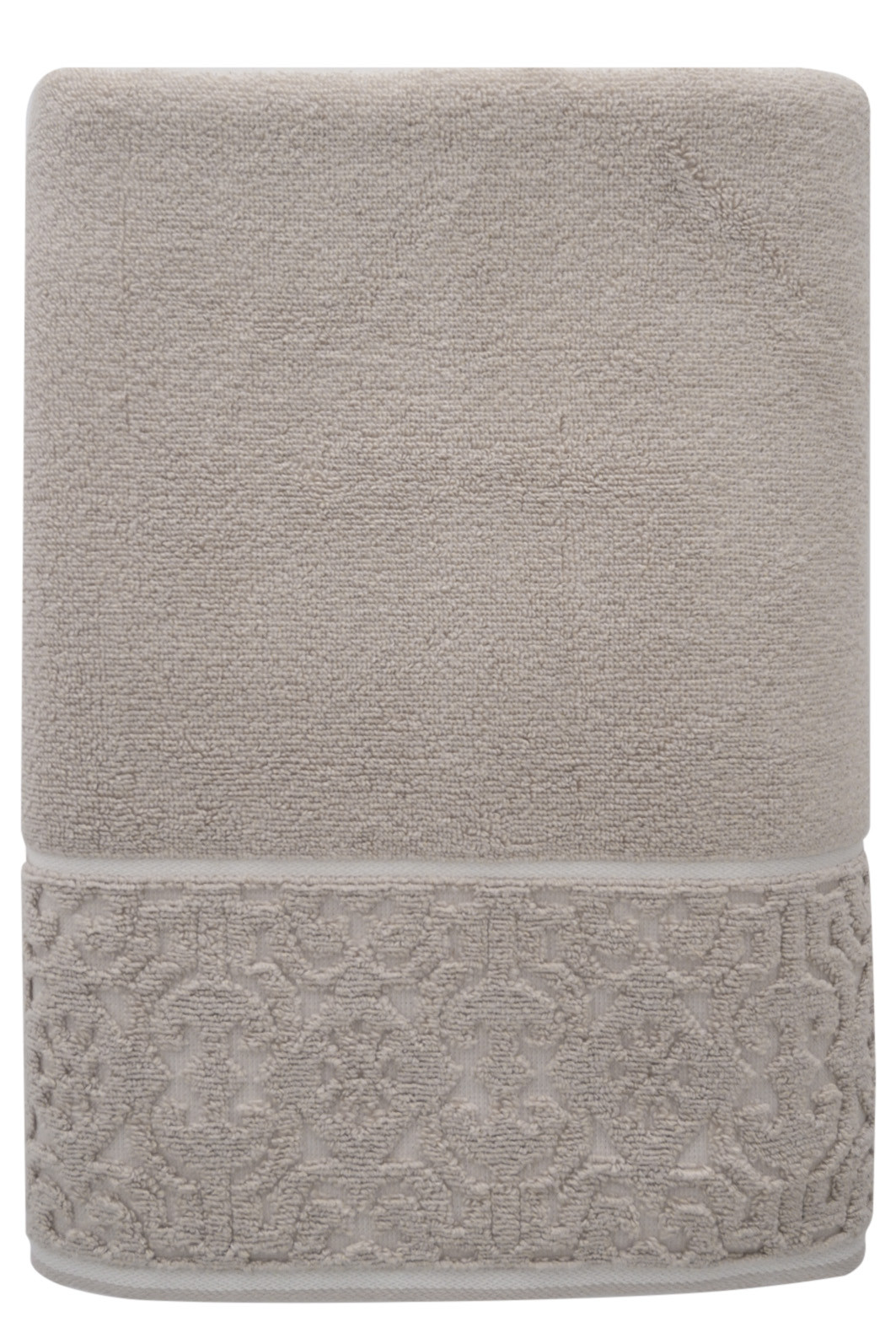 Jogo de Toalha Banho 500g 4 peças Super Soft Zero Twist Arabesco - Bege e Cinza Jogo de Toalha Banho 500g 4 peças Super Soft Zero Twist Arabesco - Bege e Cinza