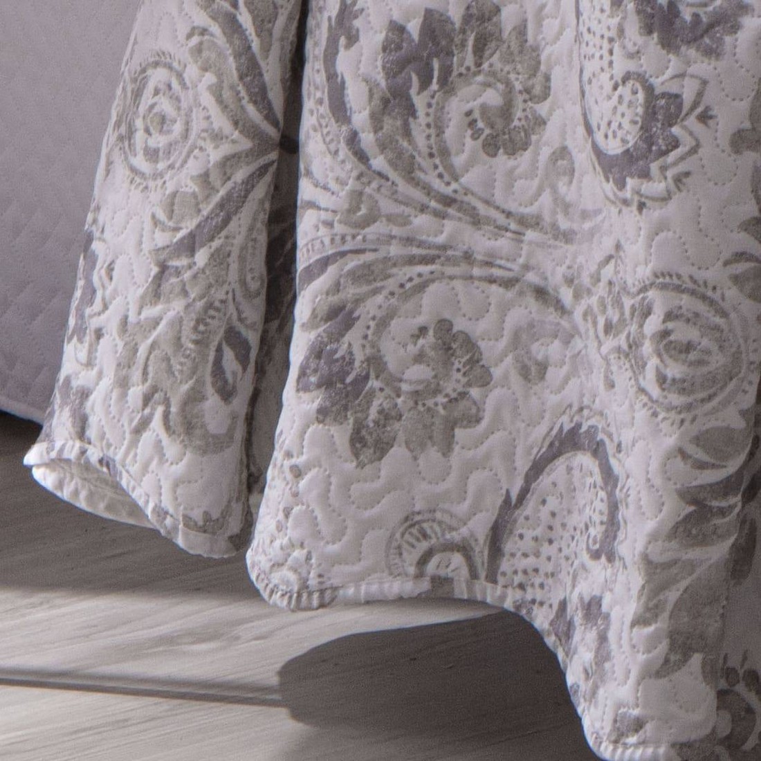 Kit 3 Peças Cobre leito Casal Bouti Microfibra Ultrasonic Estampada + 2 Porta-travesseiros - Cecilia