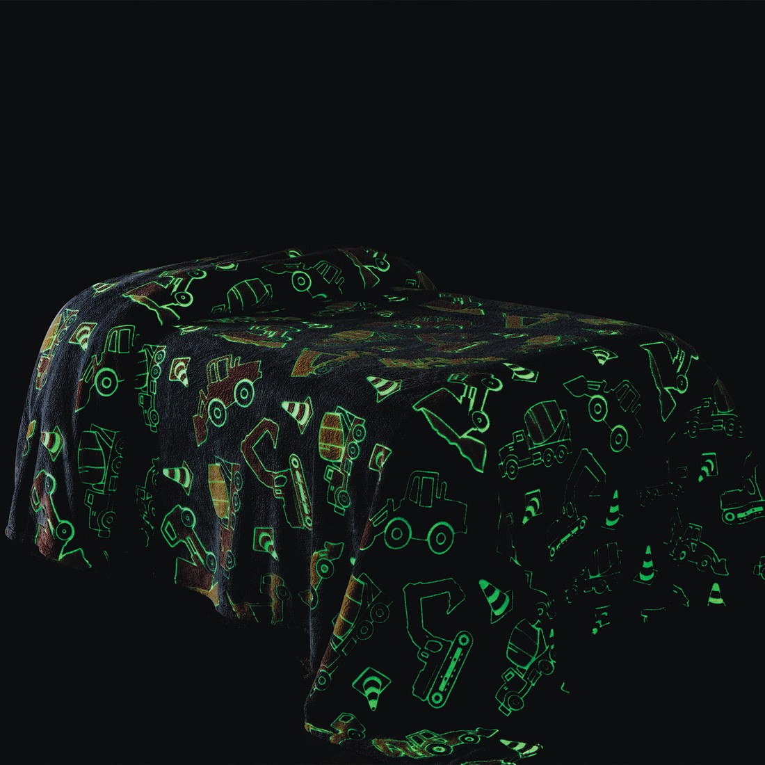 Manta Infantil Solteiro Microfibra Soft Brilha no Escuro - Construtor