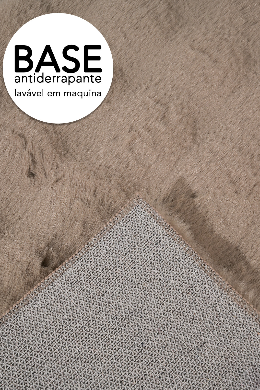 Tapete Pele de Coelho Livy Bege 200x250 Tapete Pele de Coelho Livy Bege 200x250