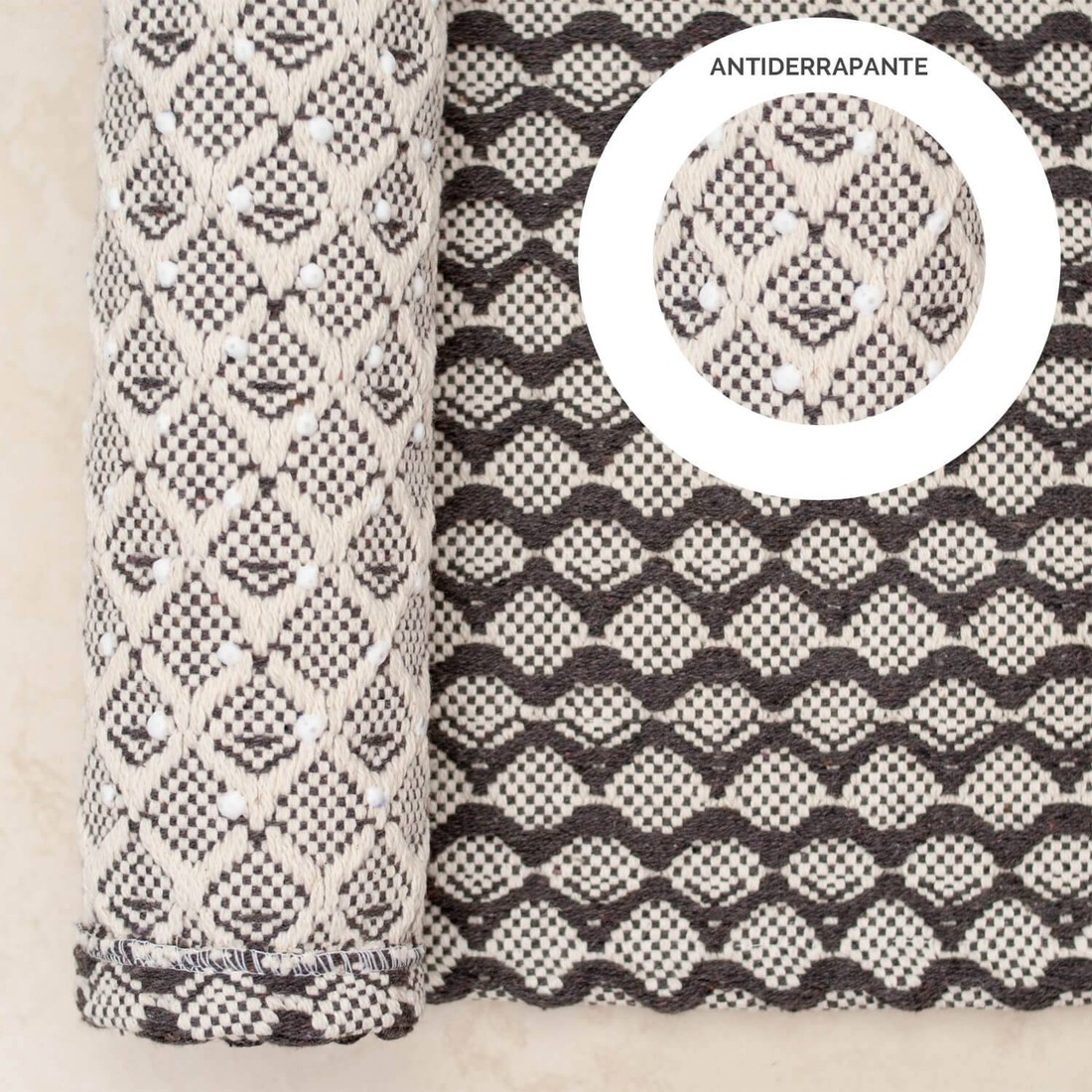 Tapete Passadeira para Cozinha 100% Algodão 50 x 1,45cm Santorini Tapete Passadeira para Cozinha 100% Algodão 50 x 1,45cm Santorini