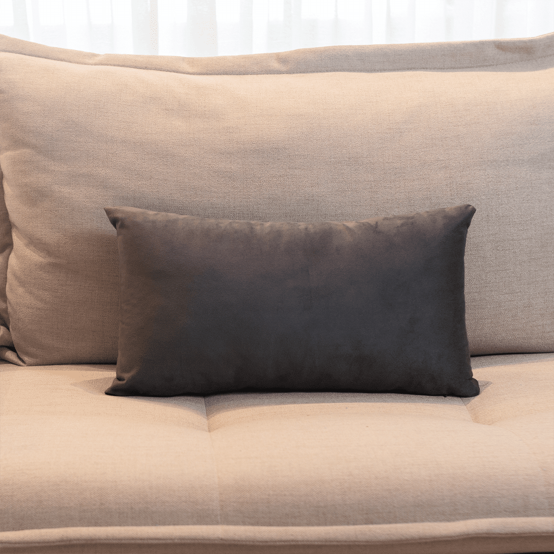 Capa de Almofada Veludo Premium Decorativa - Chumbo 30cm x 50cm