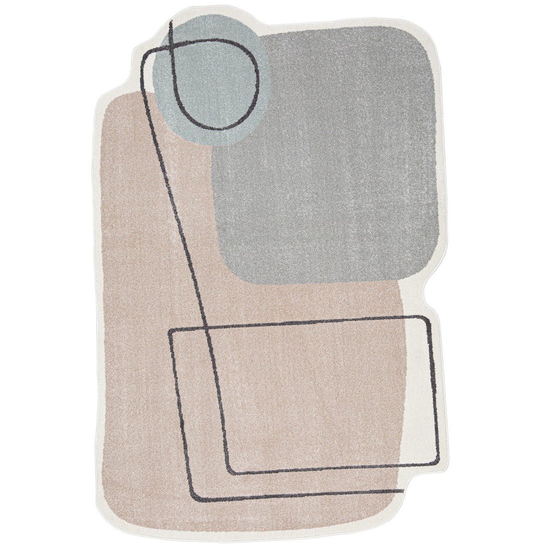 Tapete Organico Sala e Quarto Light Cinza e Rose Traçado 200x250 Tapete Organico Sala e Quarto Light Cinza e Rose Traçado 200x250