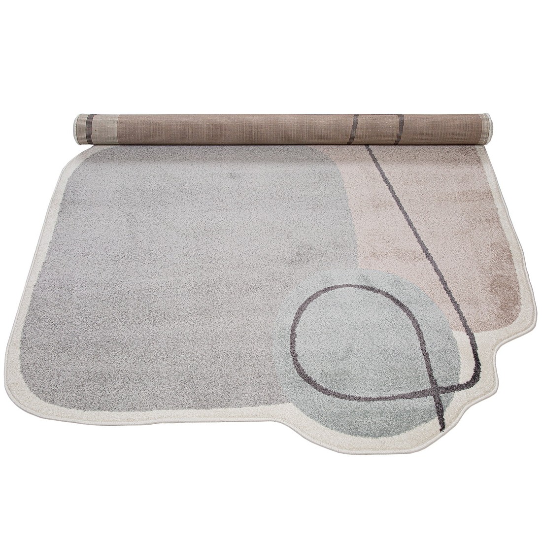 Tapete Organico Sala e Quarto Light Cinza e Rose Traçado 200x250 Tapete Organico Sala e Quarto Light Cinza e Rose Traçado 200x250