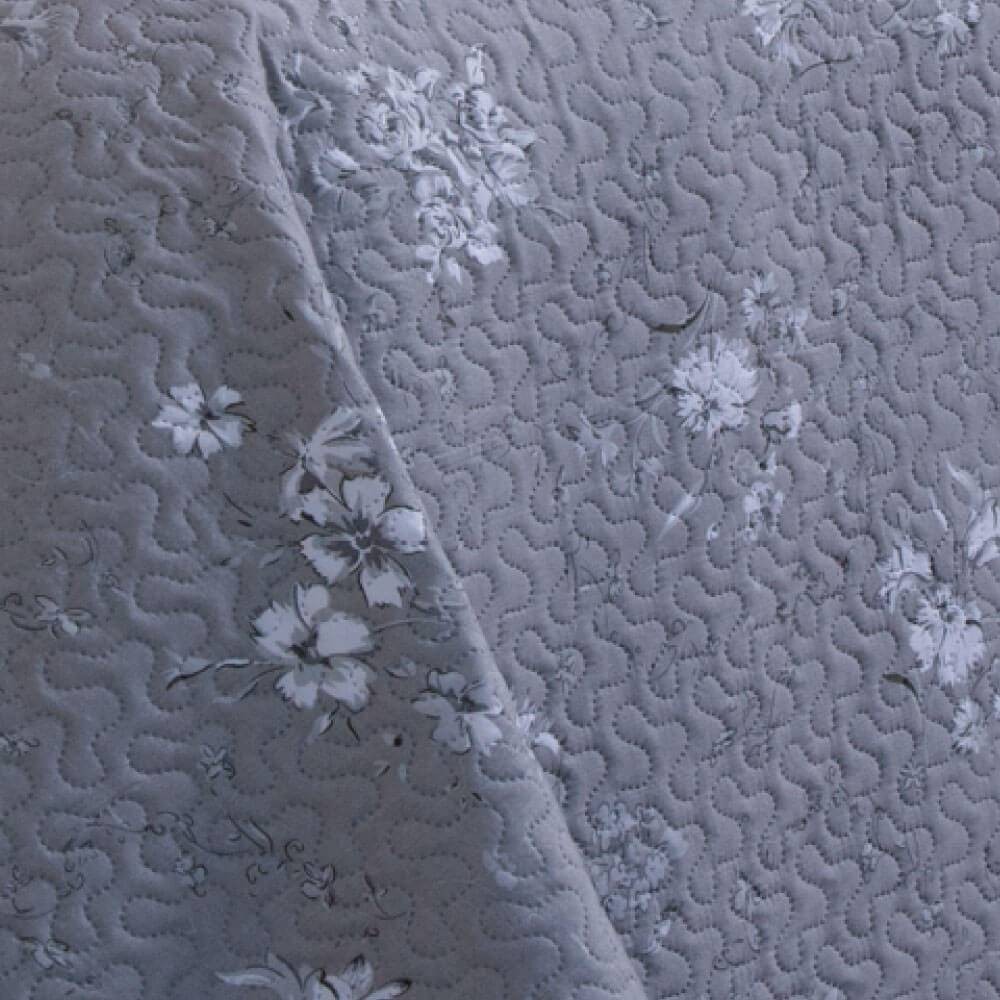 Kit 1 Cobre-leito King Bouti Microfibra Ultrasonic Estampada 2,60 x 2,80 m + 2 Porta-travesseiros - Bia