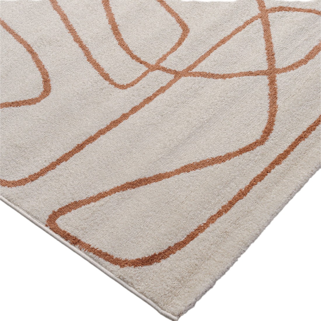 Tapete para Sala Essenciais Organico Tracejado Coral 200x250 Tapete para Sala Essenciais Organico Tracejado Coral 200x250