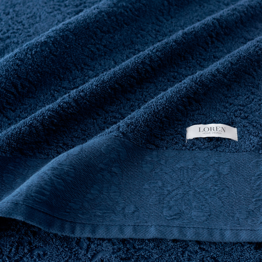 Jogo De Toalhas Banho Fio Penteado Splendore 4 Peças - Terracota e Marinho Jogo De Toalhas Banho Fio Penteado Splendore 4 Peças - Terracota e Marinho