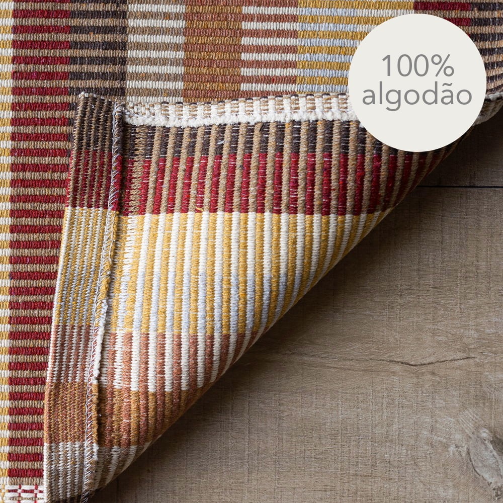 Kit de Cozinha 3 Peças Algodão Aquarela Color Mostarda