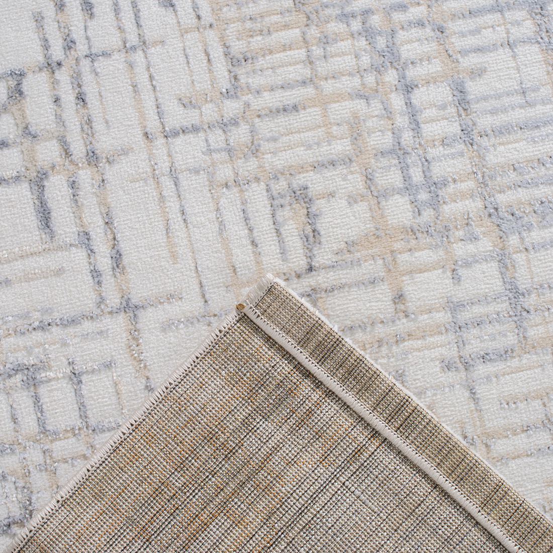 Tapete Sala Perfil Leve Caspian Xadrez 250X350 Tapete_de_sala_pelo_baixo_250_x_350_leve_Antiderrapante