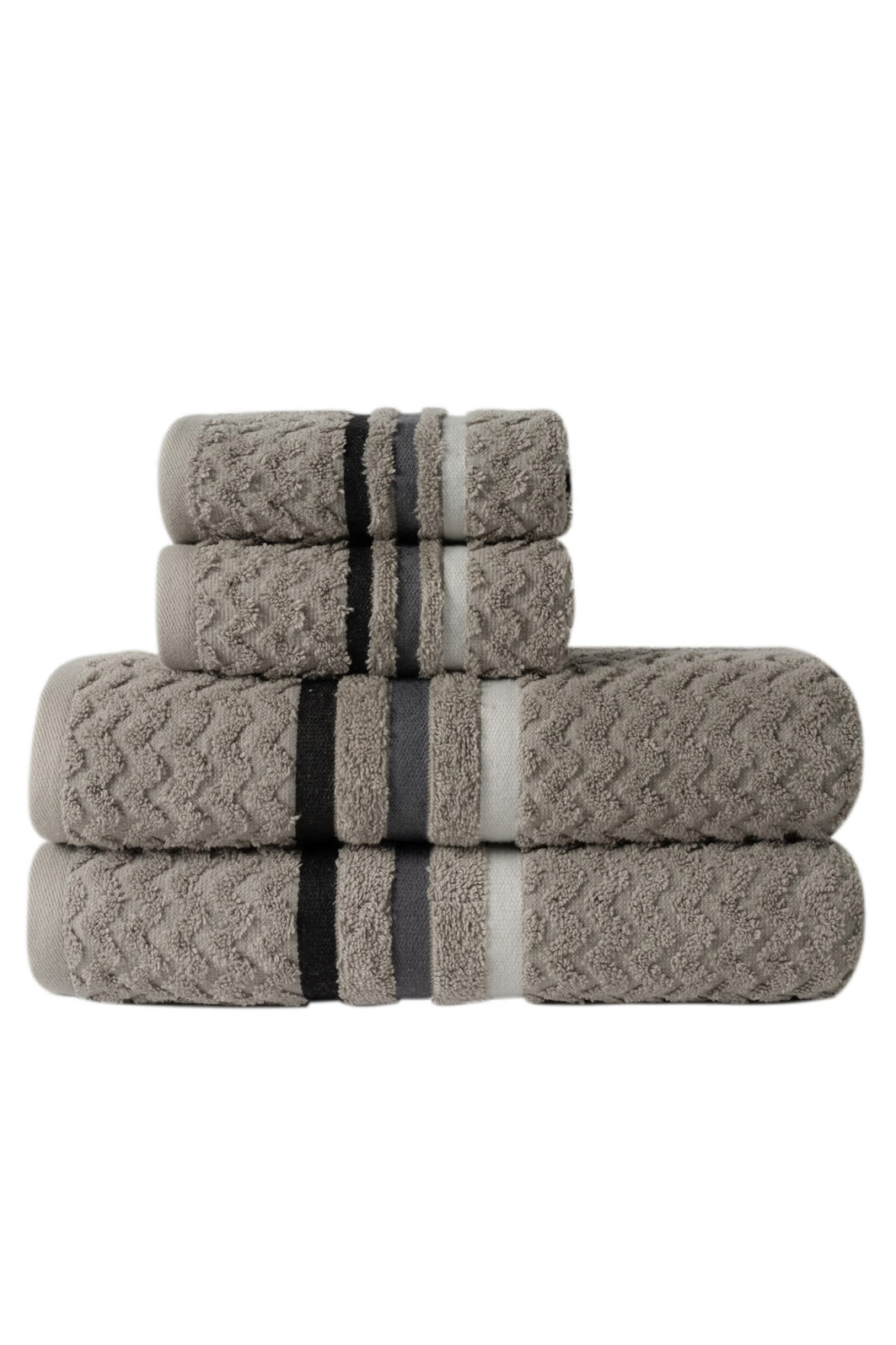 Jogo de Toalha 4 Peças Trento - Cinza Jogo com Banho Jogo de Toalha 4 Peças Trento - Cinza Jogo com Banho