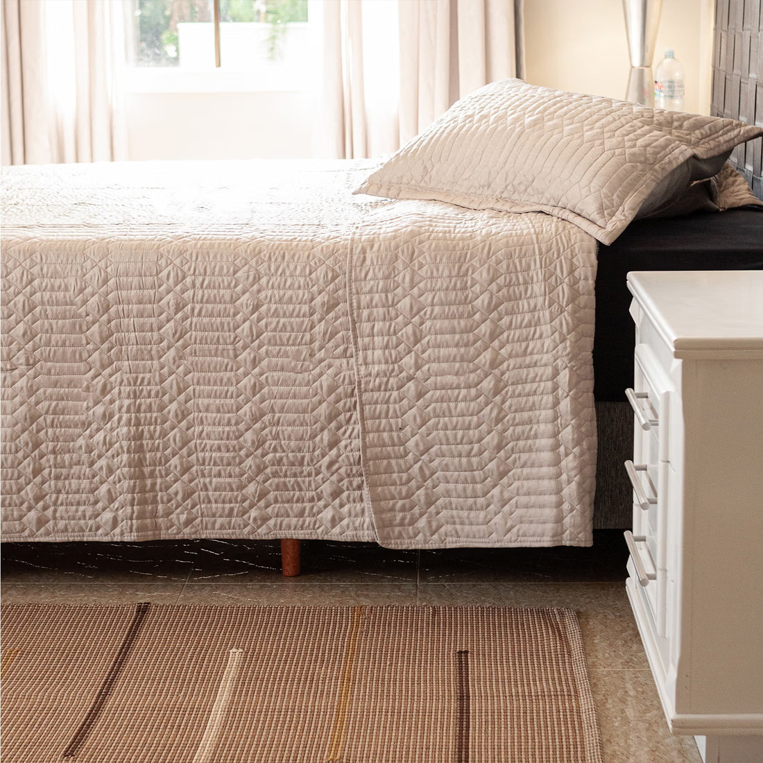 Tapete Passadeira Artesanal de Algodão Trama Basic Listras Cafe com Leite 80x150 Tapete Passadeira Artesanal de Algodão Trama Basic Listras Cafe com Leite 80x150