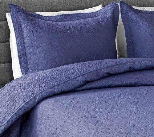 Kit 1 Colcha Casal Provence Microfibra Matelacê Ultrasonic + 2 Porta-Travesseiros 2,20 x 2,40 m - Granite