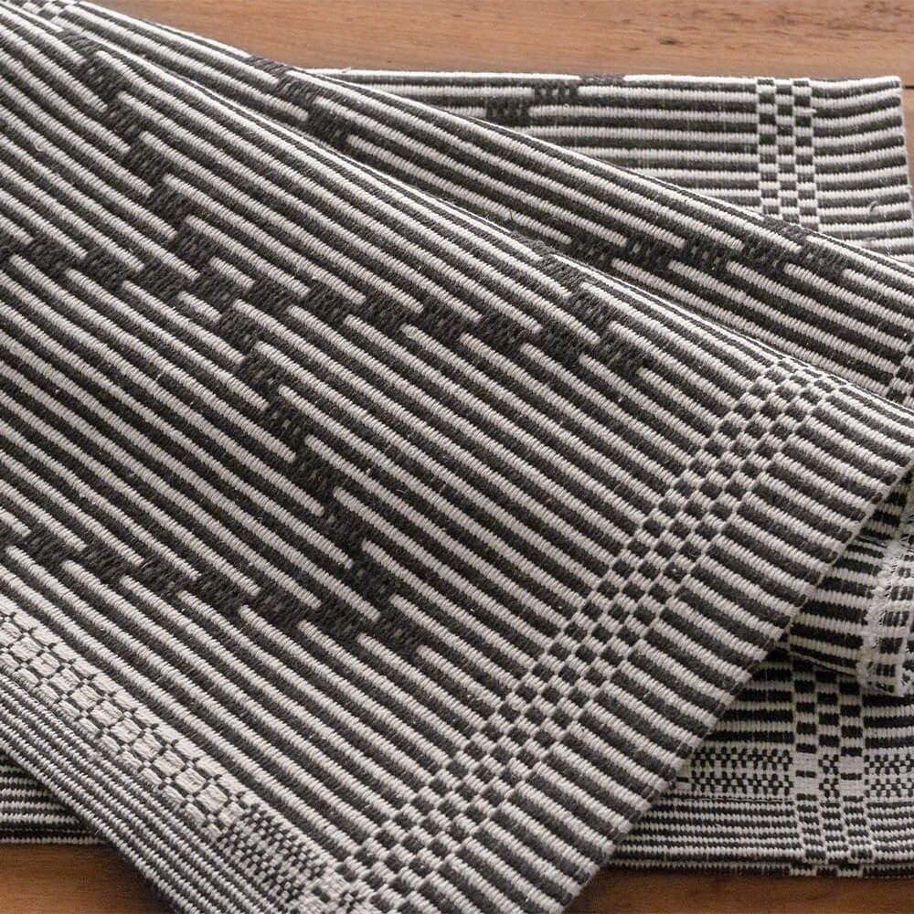 Jogo de Tapete 3 Peças Algodão Zurick Preto