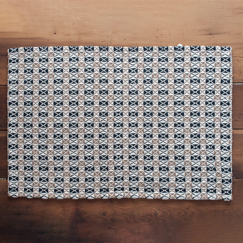 Kit de Cozinha 3 Peças Algodão Marrocos Preto c/ Bege Kit de Cozinha 3 Peças Algodão Marrocos Preto c/ Bege