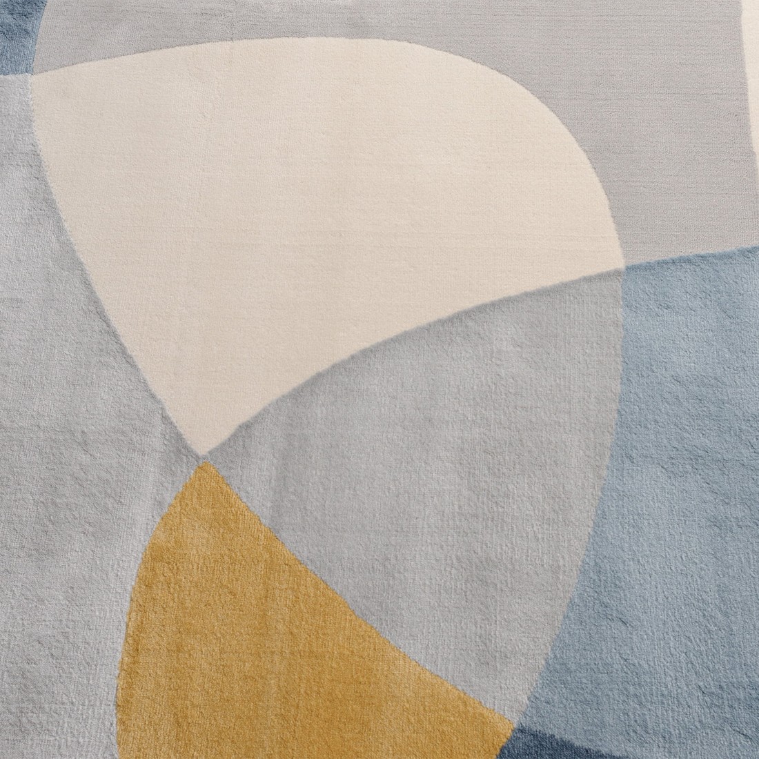 Tapete Organico Sala e Quarto Unique Azul e Mostarda 140x200 Tapete Organico Sala e Quarto Unique Azul e Mostarda 140x200