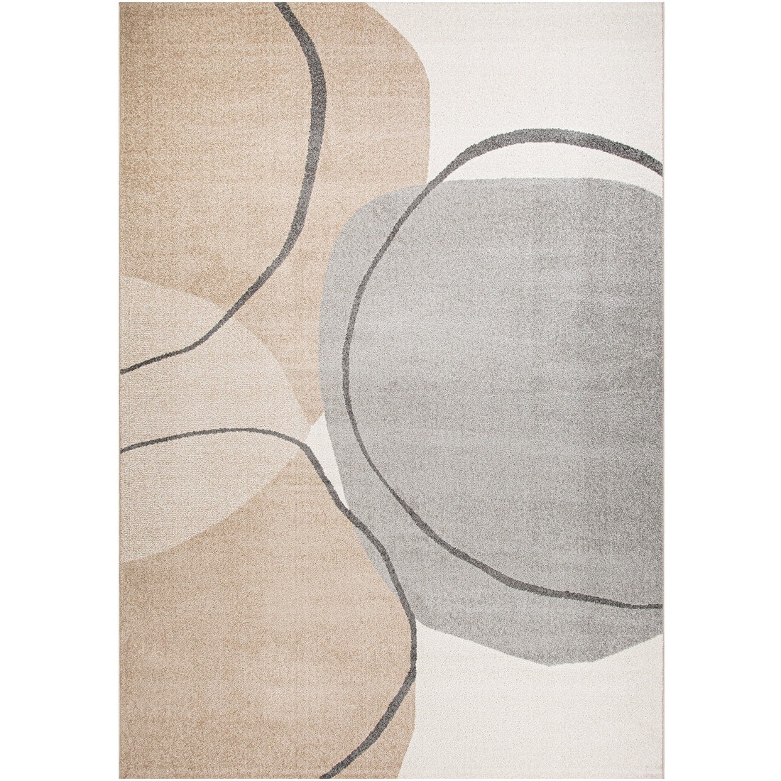 Tapete para Sala Grande Essenciais Organico Circles Nude 140x200 Tapete para Sala Grande Essenciais Organico Circles Nude 140x200