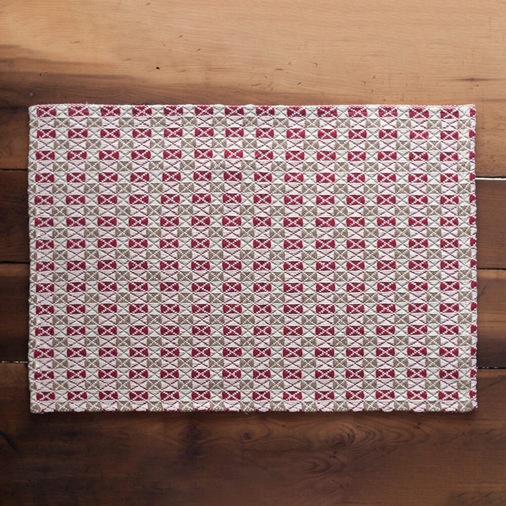 Kit de Cozinha 3 Peças Algodão Contemporâneo Marrocos Vermelho