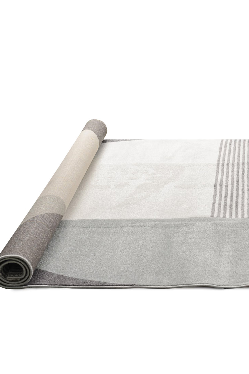 Tapete para Sala Grande Hathor Geometrico Off White 100x150