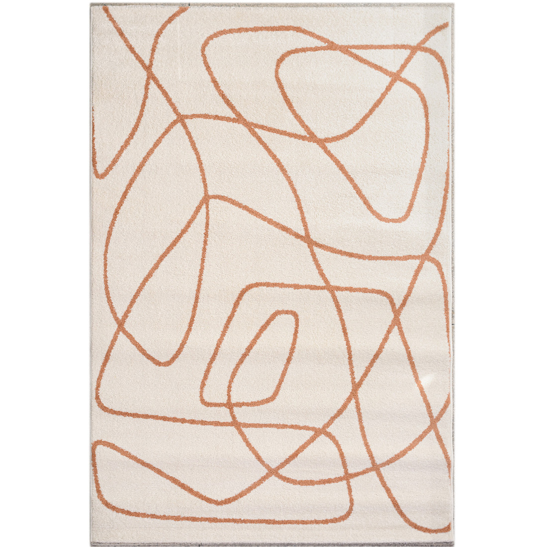 Tapete para Sala Grande Essenciais Tracejado Coral 150x100