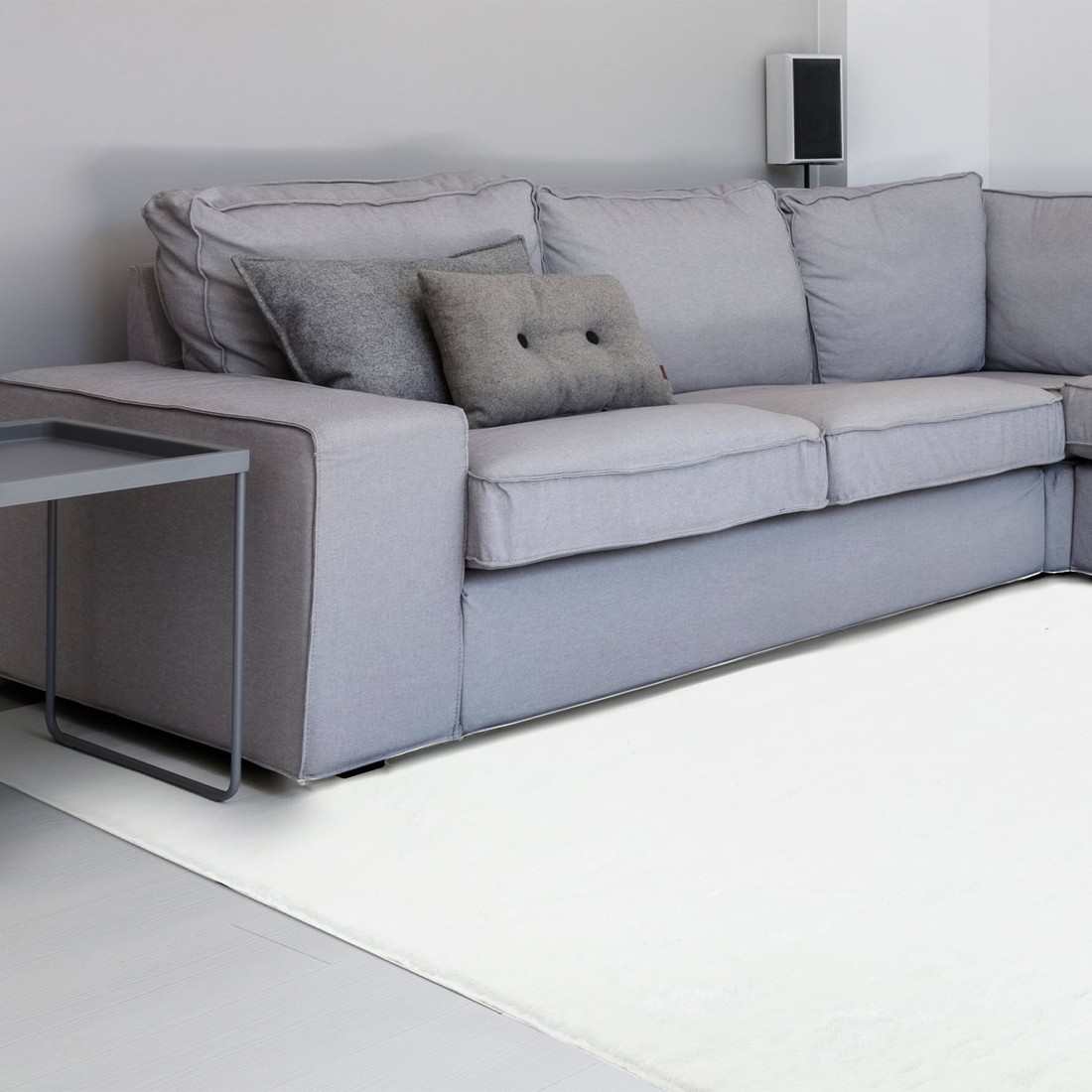 Tapete Touch Confort com Antiderrapante Liso - Off White Tapete Touch Confort com Antiderrapante Liso - Off White