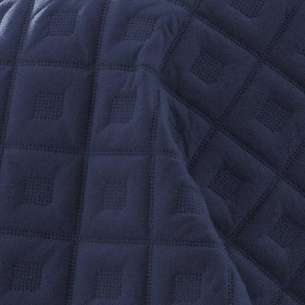 Kit 1 Colcha Queen Boutis Microfibra Ultrasonic + 2 Porta-Travesseiros Marinho Kit 1 Colcha Queen Boutis Microfibra Ultrasonic + 2 Porta-Travesseiros Marinho