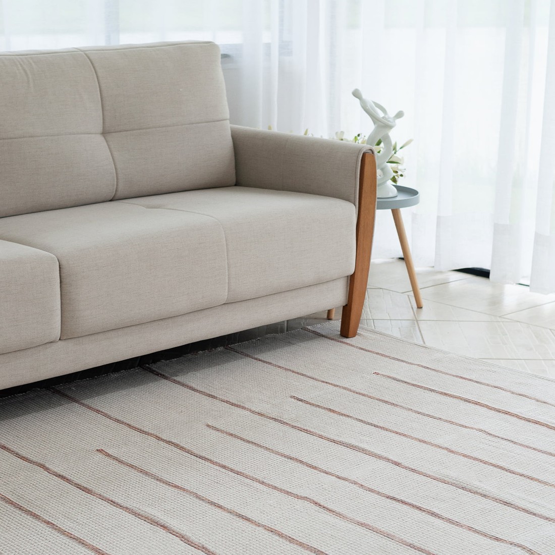 Tapete Artesanal Trama Basic Grande para Sala Mesclado Color 2,00x2,50