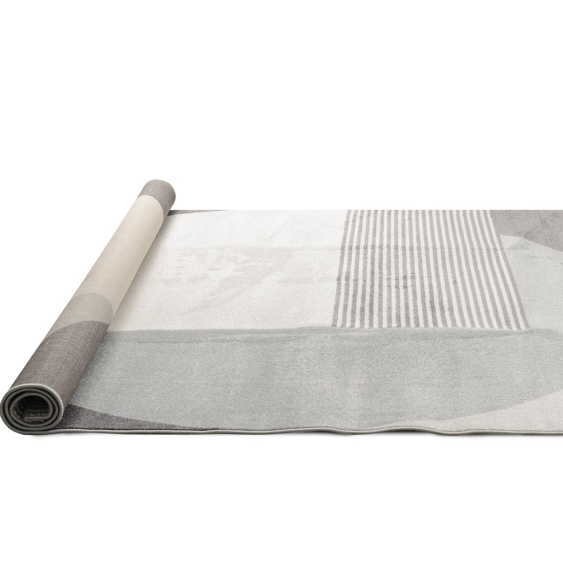 Tapete para Sala Grande Hathor Geometrico Off White 240x300