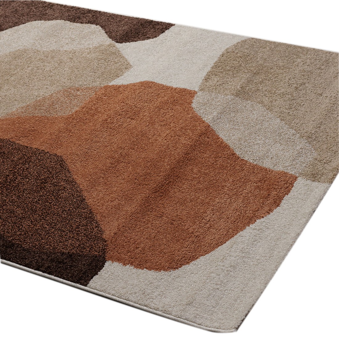 Tapete para Sala Essenciais Organico Pedras Terracota 250x350 Tapete para Sala Essenciais Organico Pedras Terracota 250x350