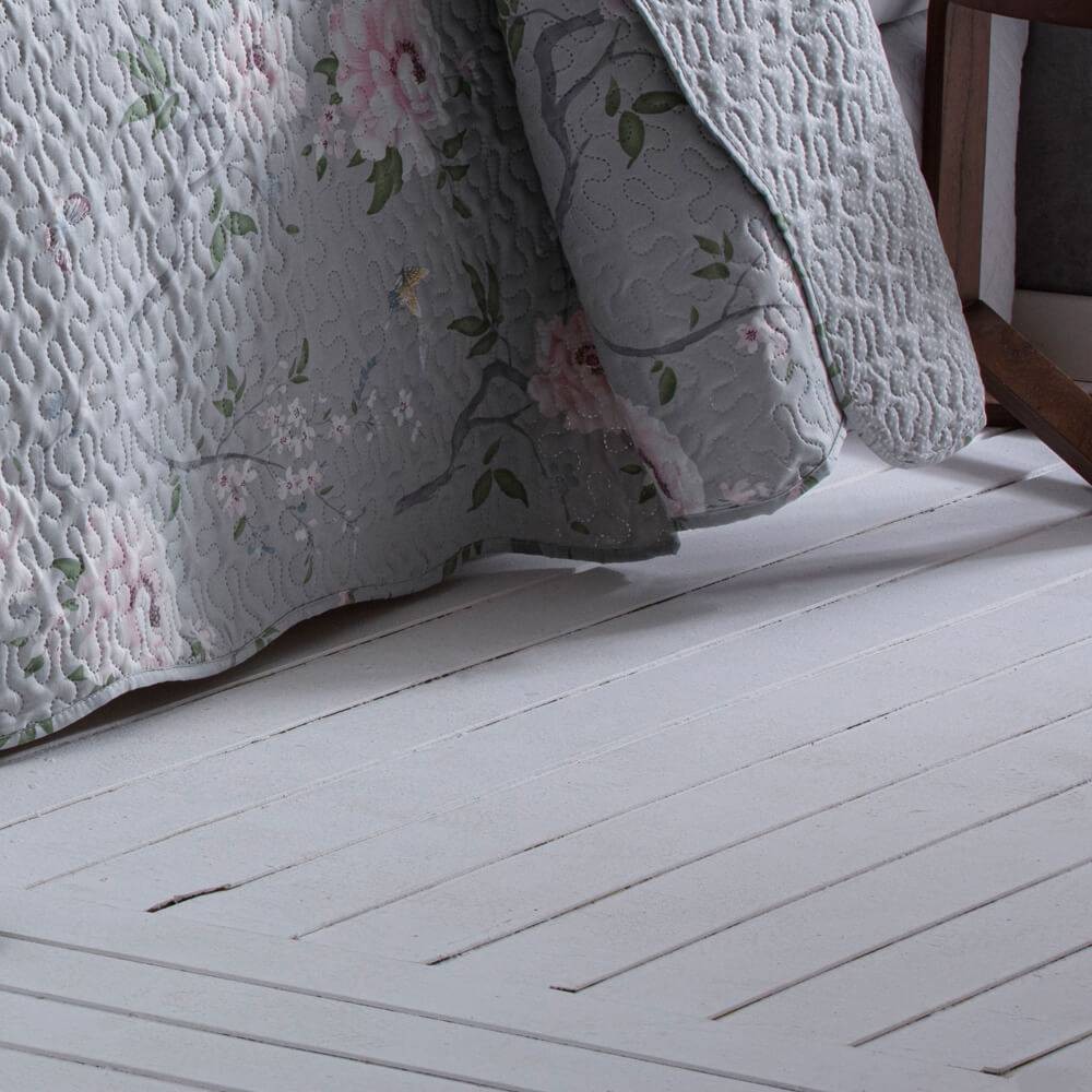 Kit  Cobre-leito Casal Bouti Microfibra Ultrasonic Estampada 2,20 x 2,40 m + 2 Porta-travesseiros - Sofia