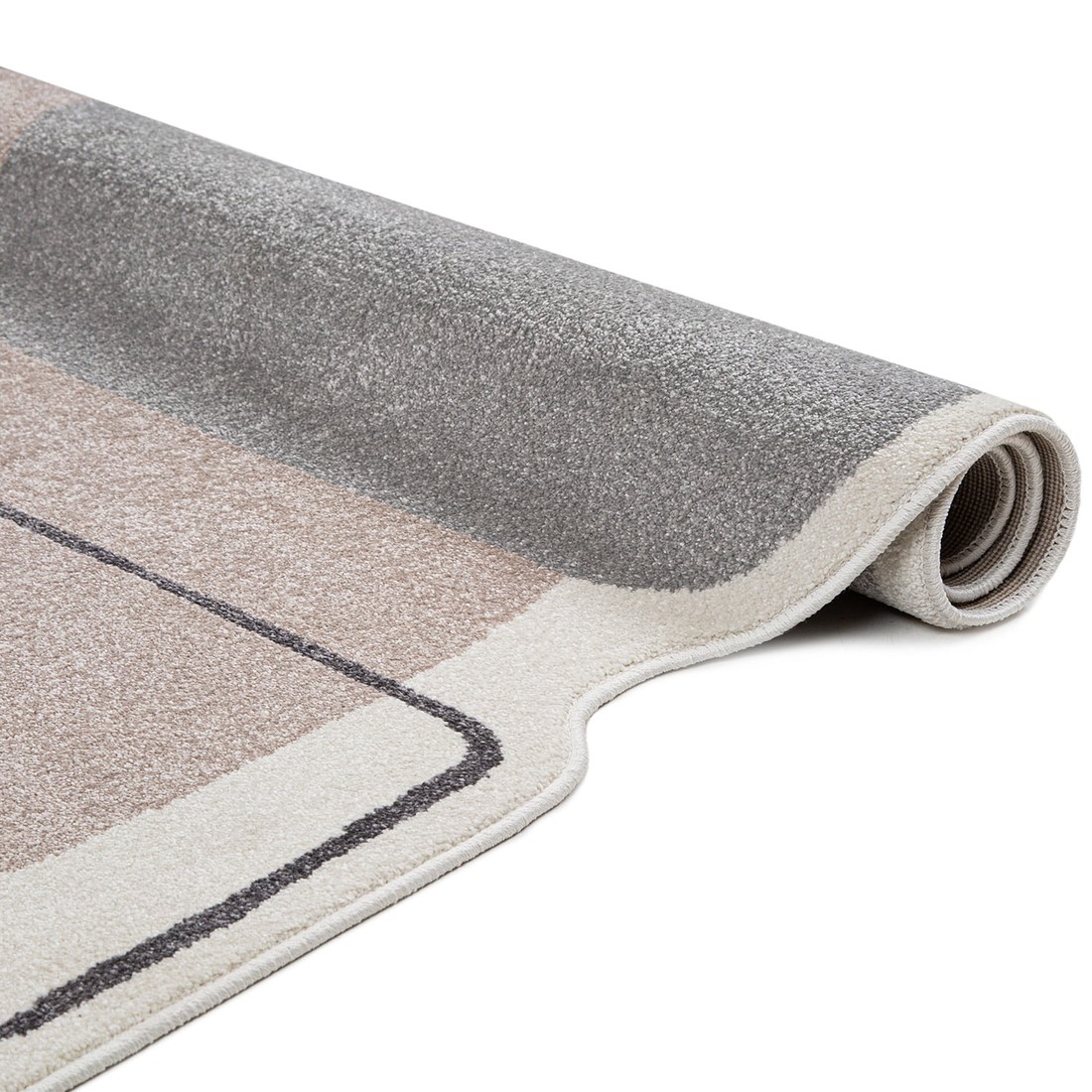 Tapete Organico Sala e Quarto Light Cinza e Rose Traçado 140x200