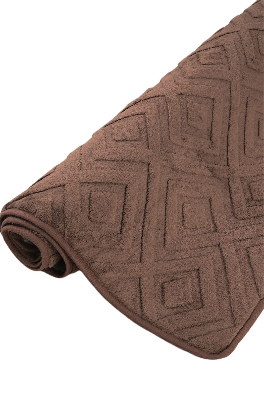 Tapete Passadeira Microfibra SuperSoft Pequim 60x200 - Lotus Marrom Escuro Tapete Passadeira Microfibra SuperSoft Pequim 60x200 - Lotus Marrom Escuro