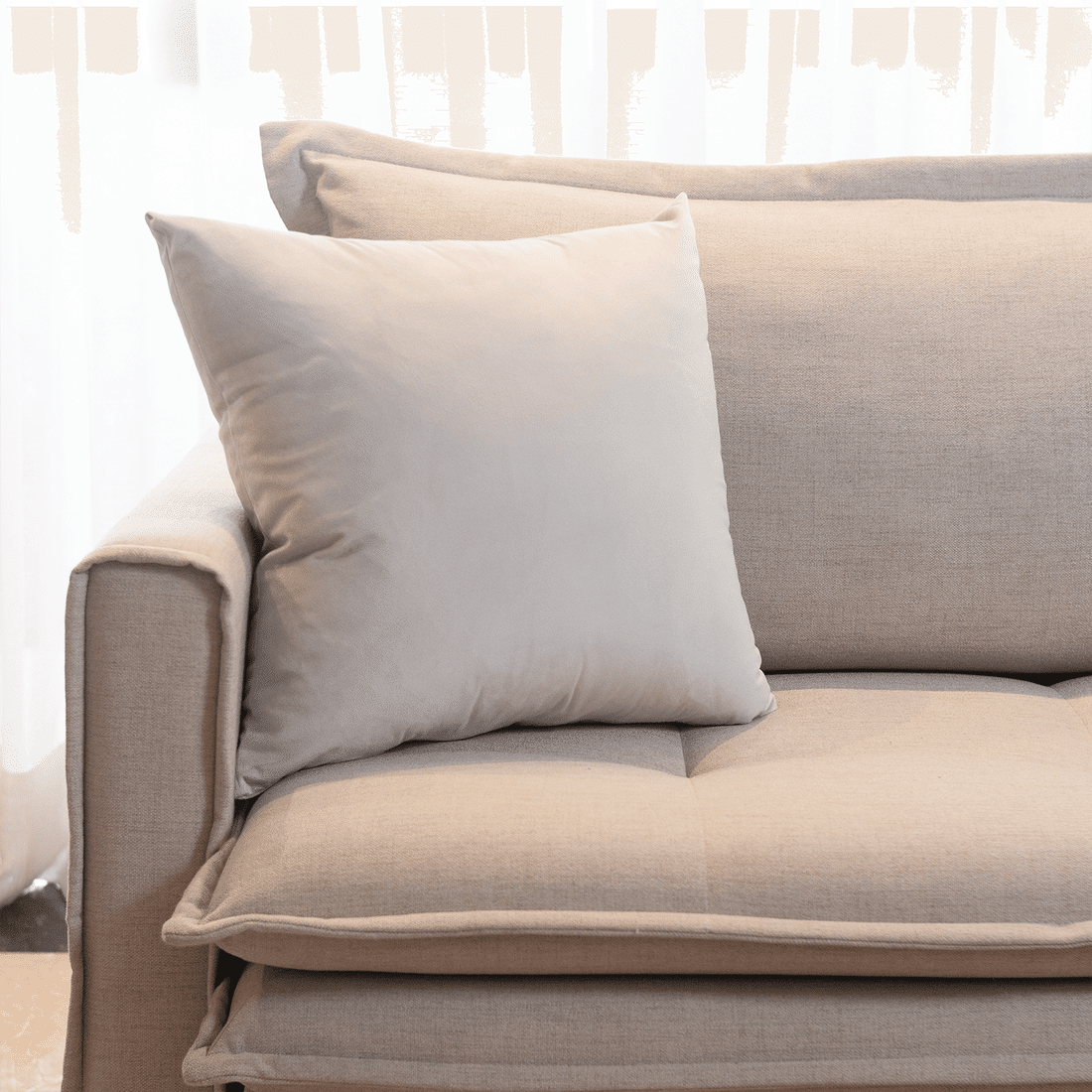 Capa de Almofada Veludo Premium Decorativa - Off White Gelo 50cm x 50cm Capa de Almofada Veludo Premium Decorativa - Off White Gelo 50cm x 50cm