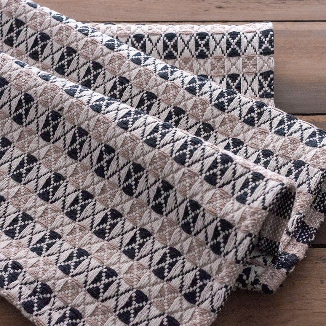 Kit de Cozinha 3 Peças Algodão Marrocos Preto c/ Rosa