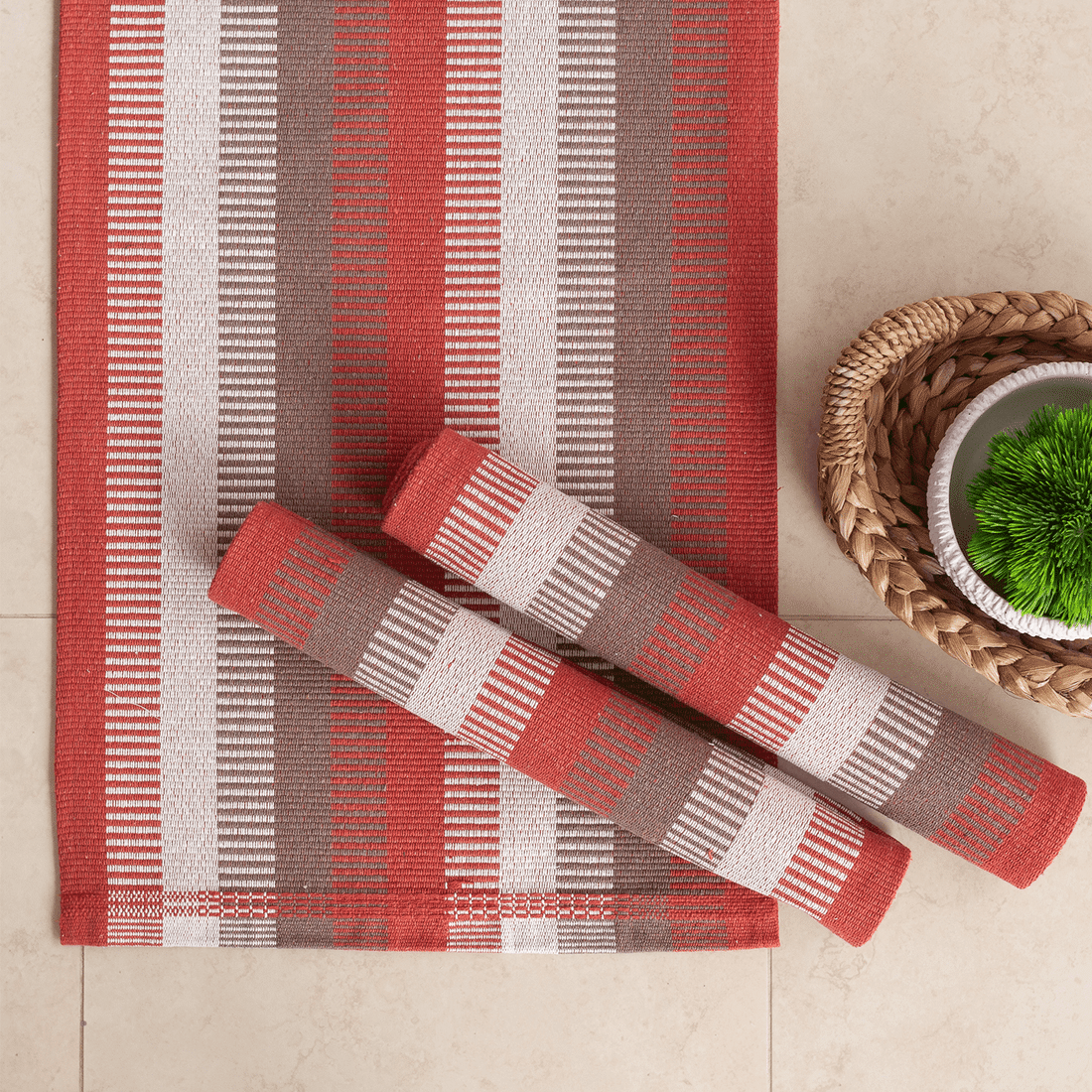 Kit de Cozinha 3 Peças Cacto Telha