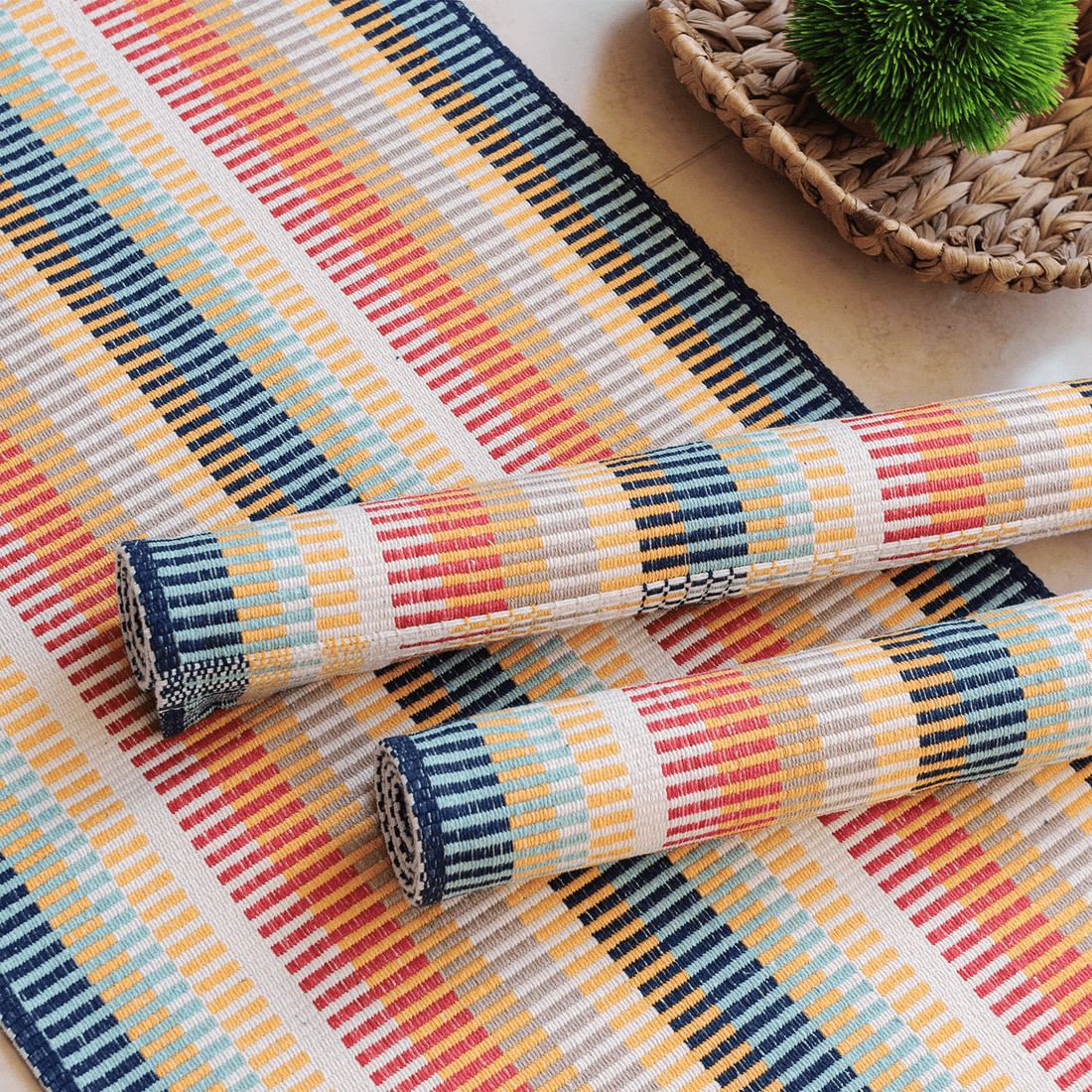 Kit de Cozinha 3 Peças Algodão Aquarela Color Happy