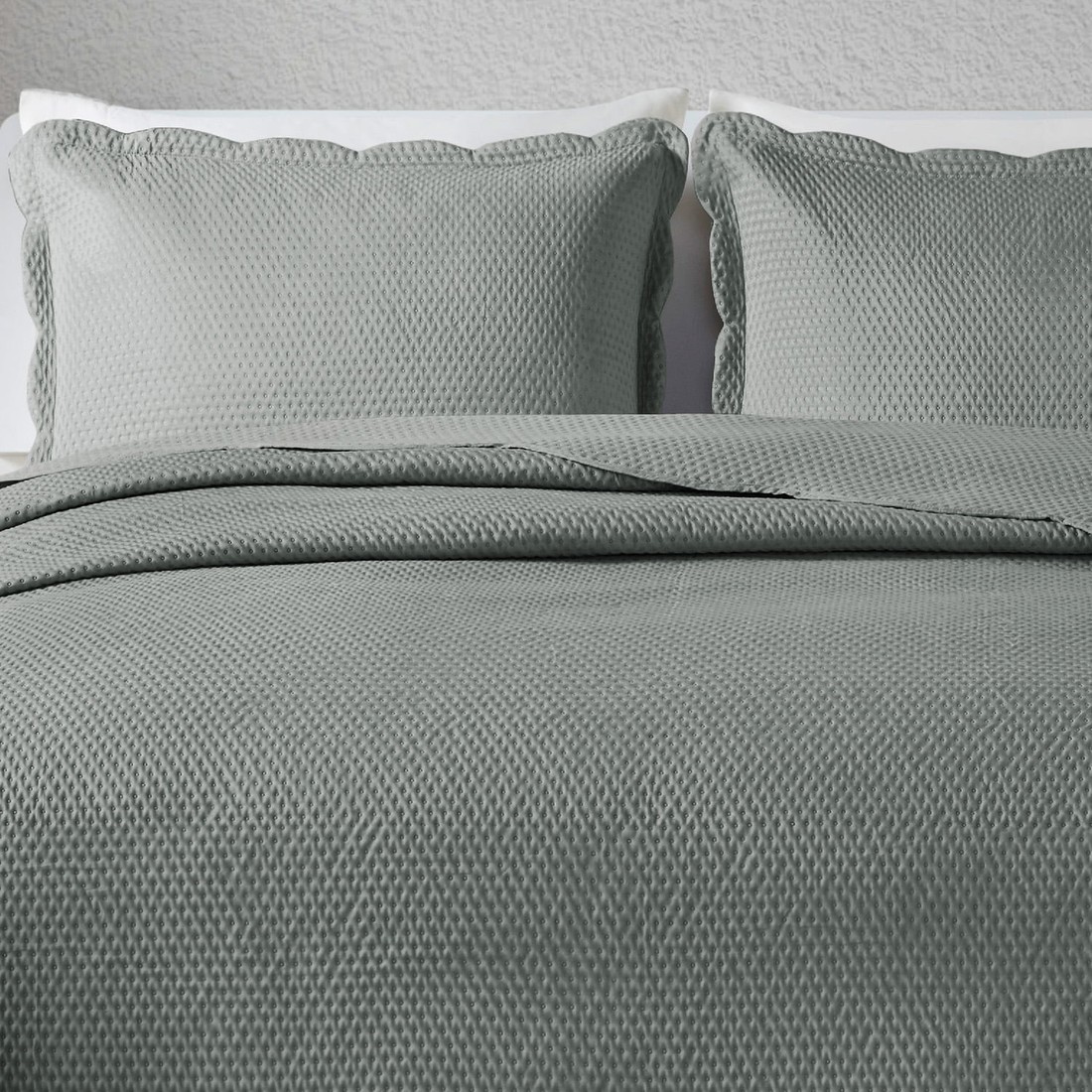 Kit Cobre leito Colcha Super King 3 Peças Bouti Microfibra Dots - Cinza Bretagne Kit Cobre leito Colcha Super King 3 Peças Bouti Microfibra Dots - Cinza Bretagne
