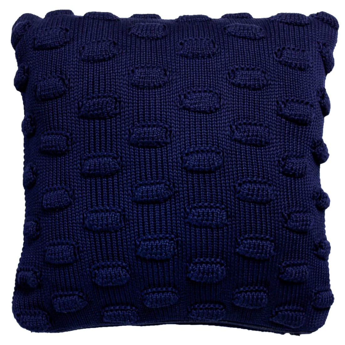 Capa de Almofada Tricot Poa 45cm x 45cm Marinho Capa de Almofada Tricot Poa 45cm x 45cm Marinho