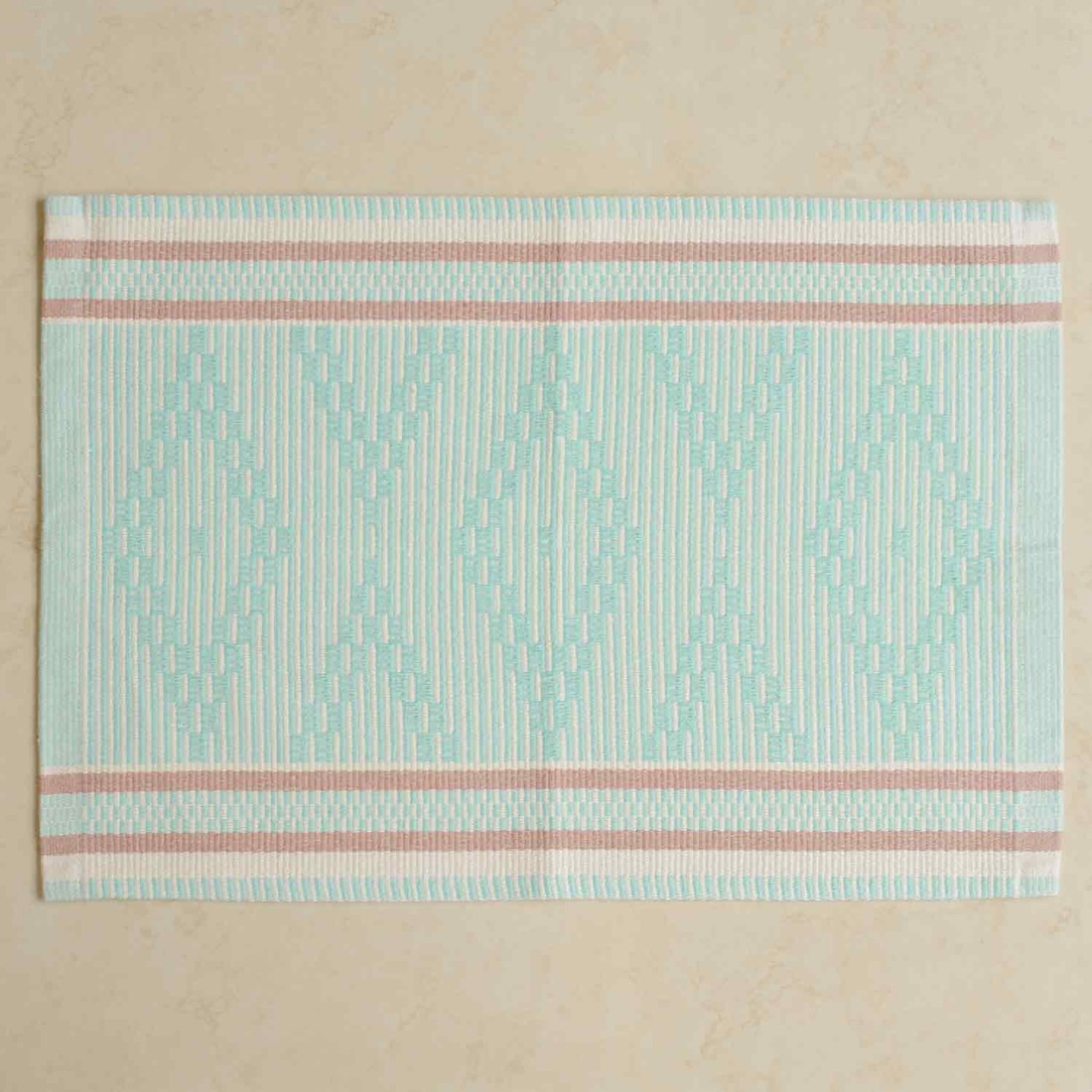 Jogo de Tapete 3 Peças Algodão Zurick Verde Água Jogo de Tapete 3 Peças Algodão Zurick Verde Água