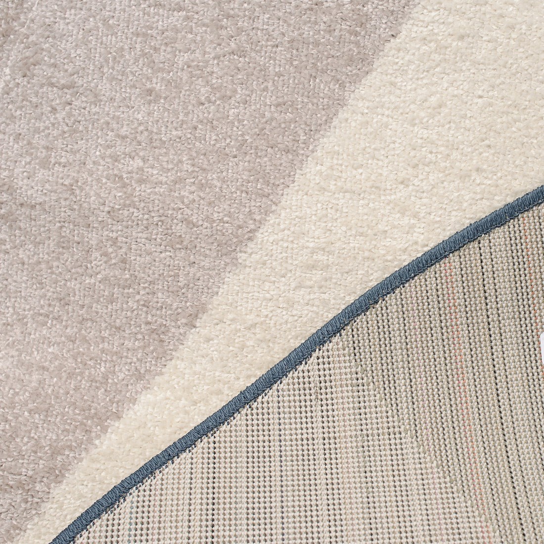 Tapete para Sala Essenciais Listrado Azul Redondo 1,5M Tapete para Sala Essenciais Listrado Azul Redondo 1,5M