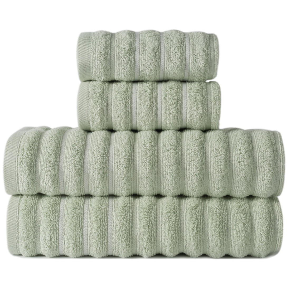 Jogo de Toalha 4 Peças Wave - Verde Jogo Banhão Jogo de Toalha 4 Peças Wave - Verde Jogo Banhão