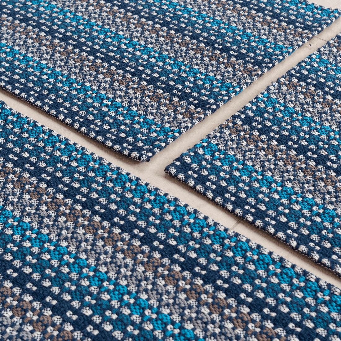 Kit de Cozinha 3 Peças Algodão Indiano Marinho Kit de Cozinha 3 Peças Algodão Indiano Marinho