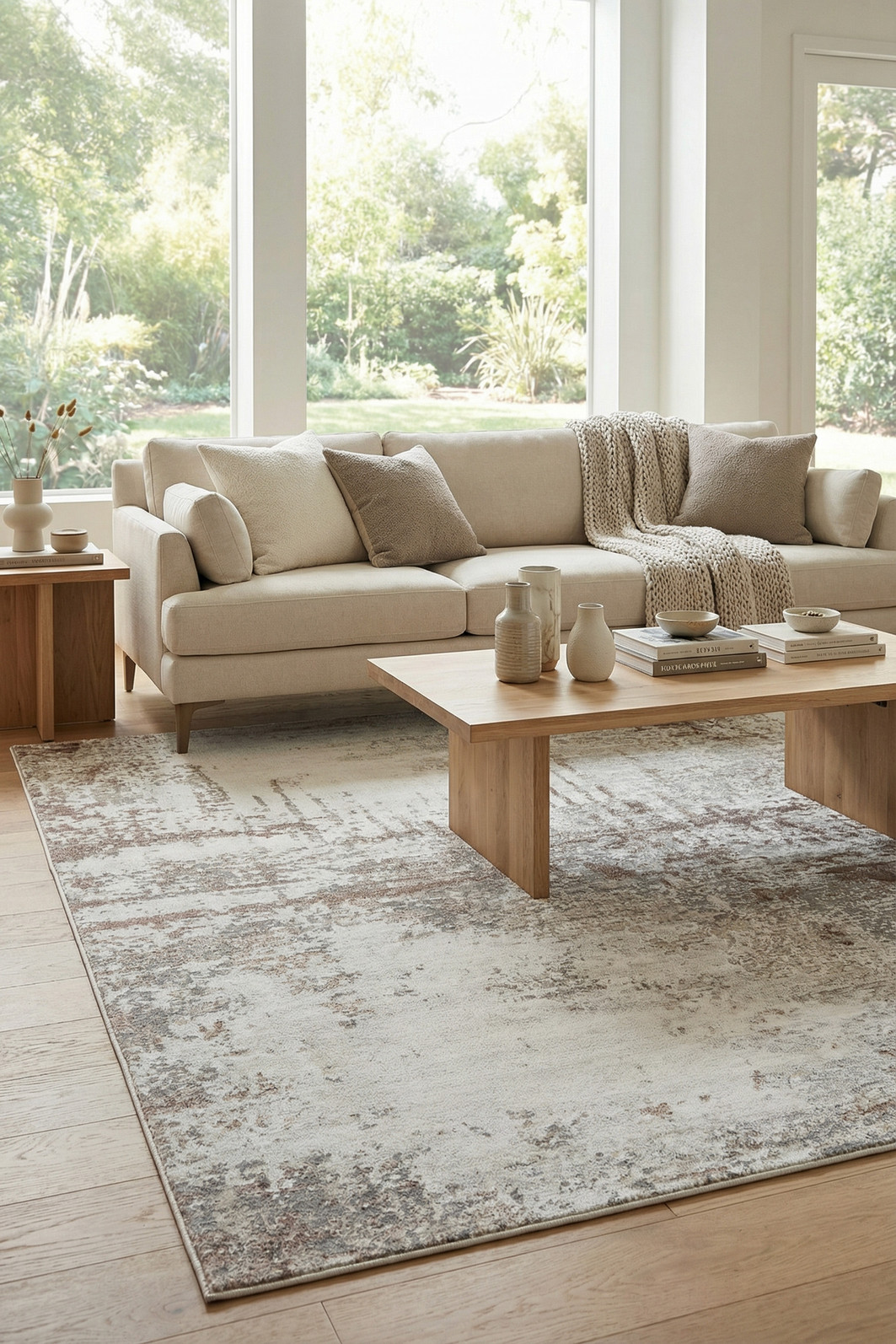 Tapete de Sala 300x400 Sharm Estonado Marrom e Cinza Tapete de Sala 300x400 Sharm Estonado Marrom e Cinza